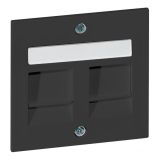 Peha Nova Brillance - Centraalplaat RJ45 00034492 Zwart mat