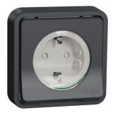 Schneider Electric Merten Mureva Styl - Wandcontactdoos MUR36132 Grijs