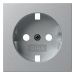 Gira Systeem 55 - Centraalplaat stopcontact 492026 Aluminium