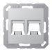 Jung A Range - Centraalplaat RJ45 A1569-2WEAL Aluminium