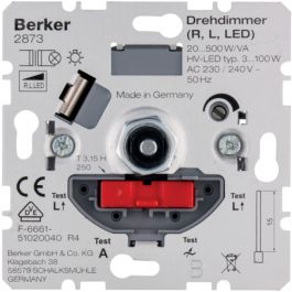 overdrijving Besmettelijke ziekte Boodschapper Hager Berker Basiselement - Dimmer 2873 Druk/draai soft-klik |  Elektrototaalmarkt.nl