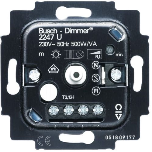 ABB Busch-Jaeger Basiselement Dimmer 2247 Druk/draai | Elektrototaalmarkt.nl